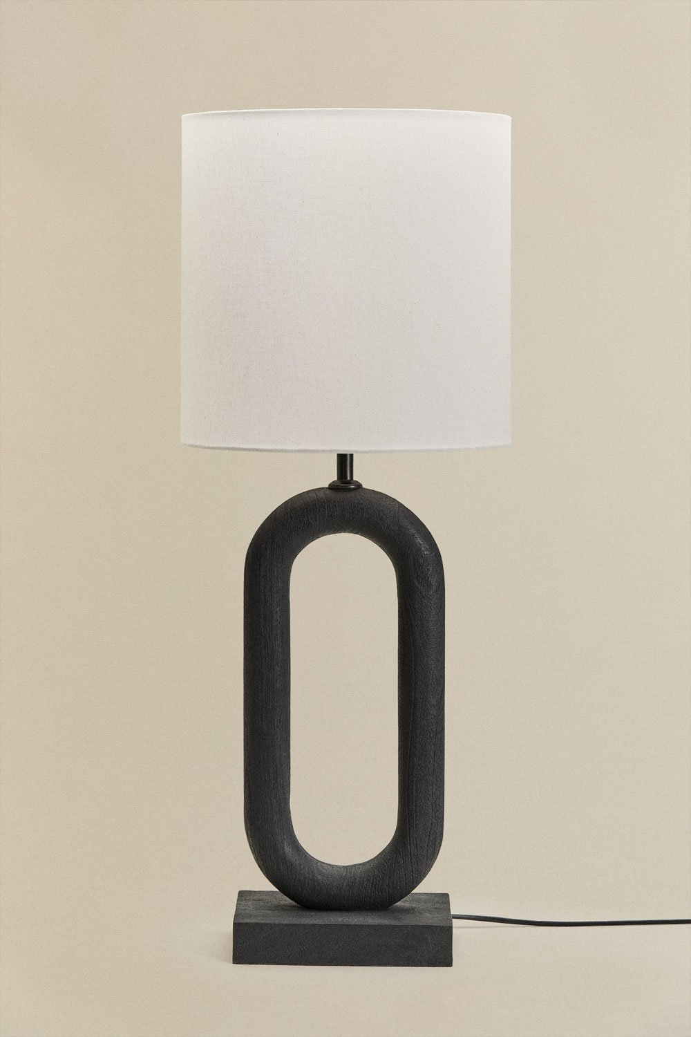Tiberia mango wood table lamp, gallery image 1
