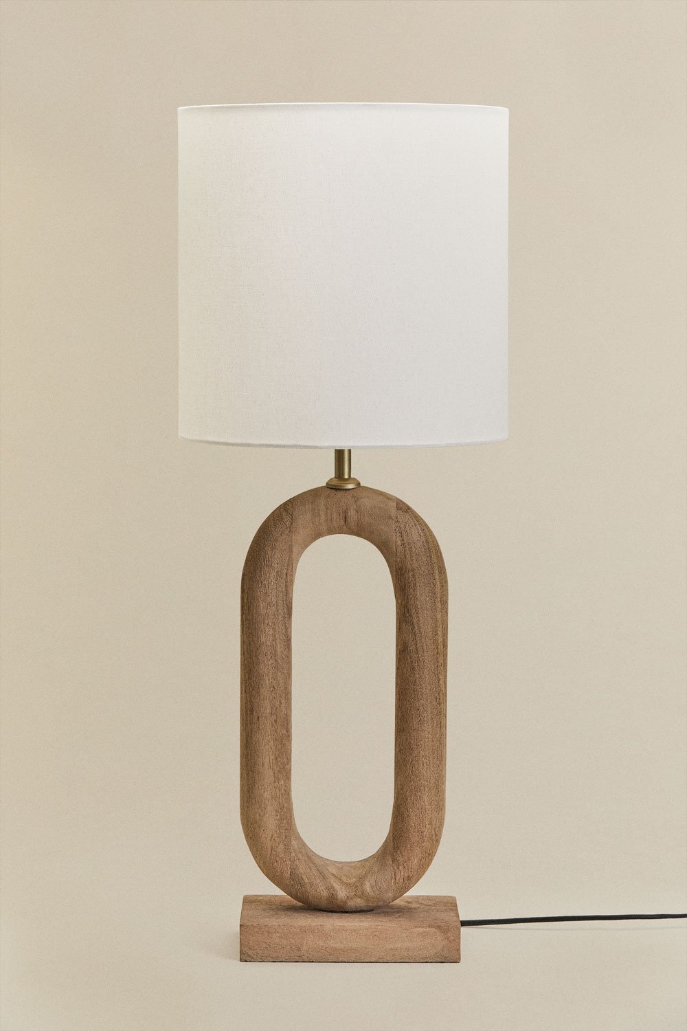 Tiberia mango wood table lamp, gallery image 1