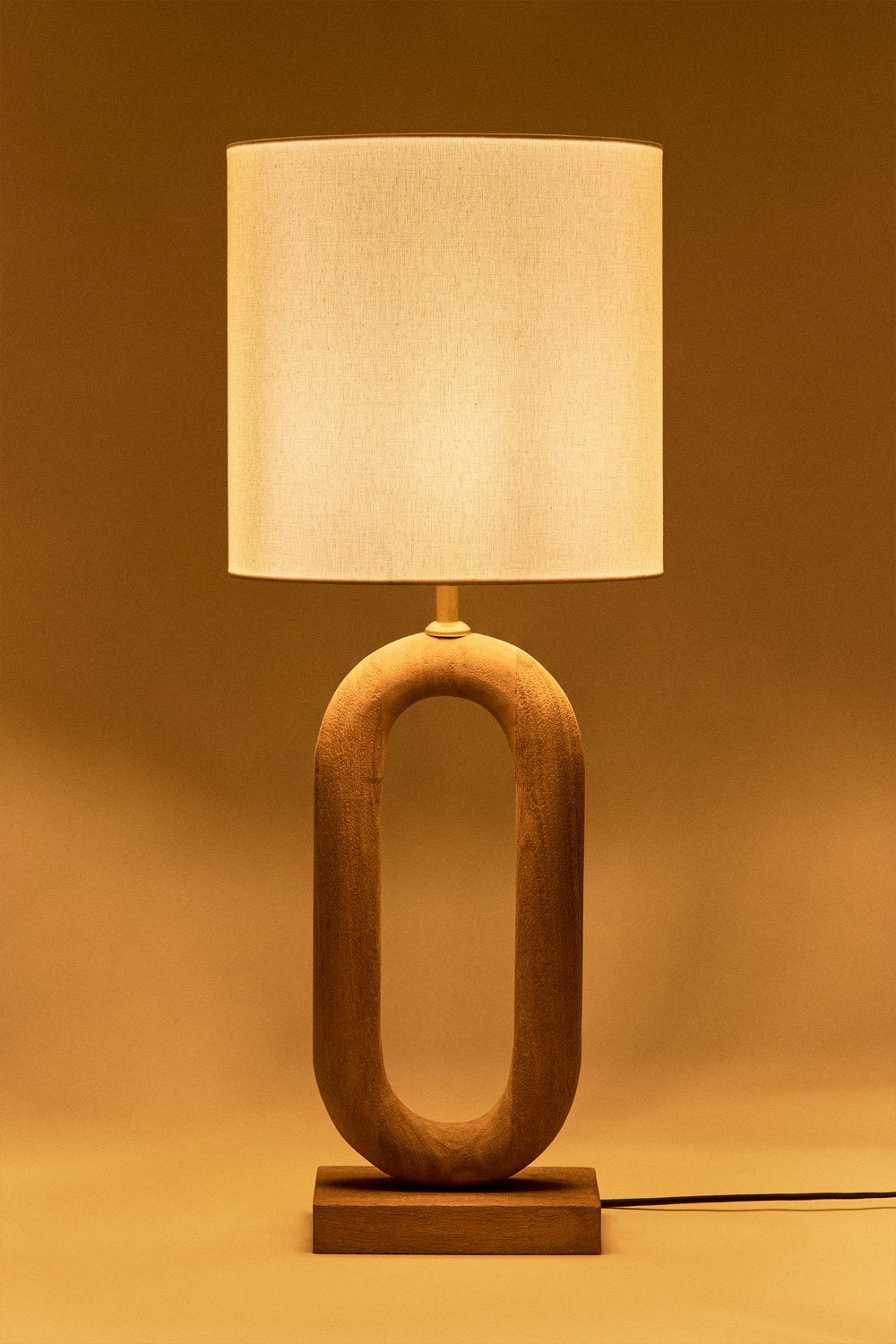Tiberia mango wood table lamp, gallery image 2