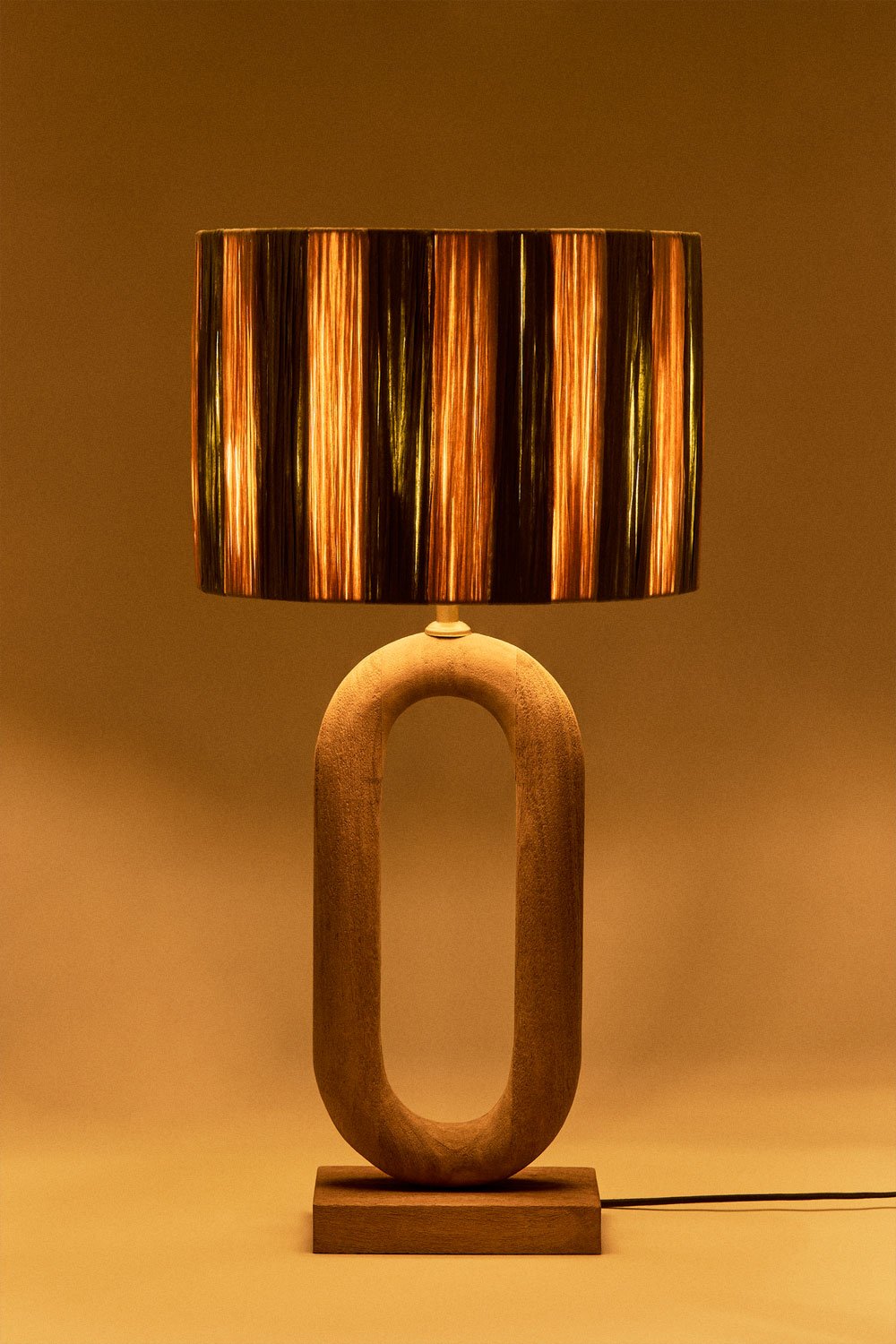 Tiberia mango wood table lamp, gallery image 2