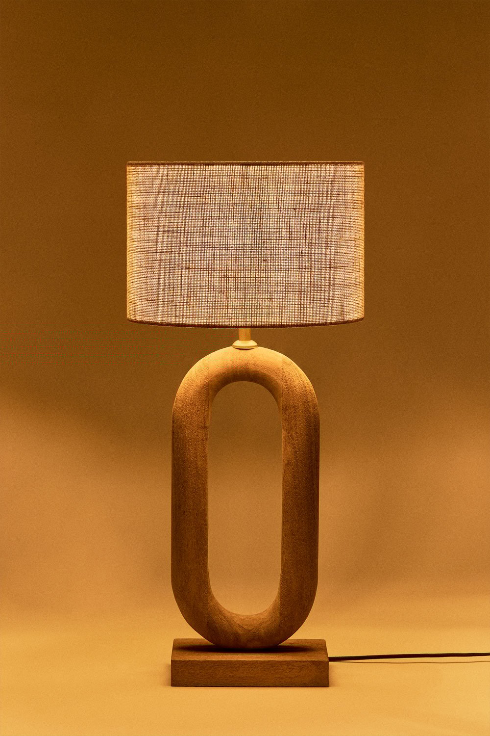 Tiberia mango wood table lamp, gallery image 2