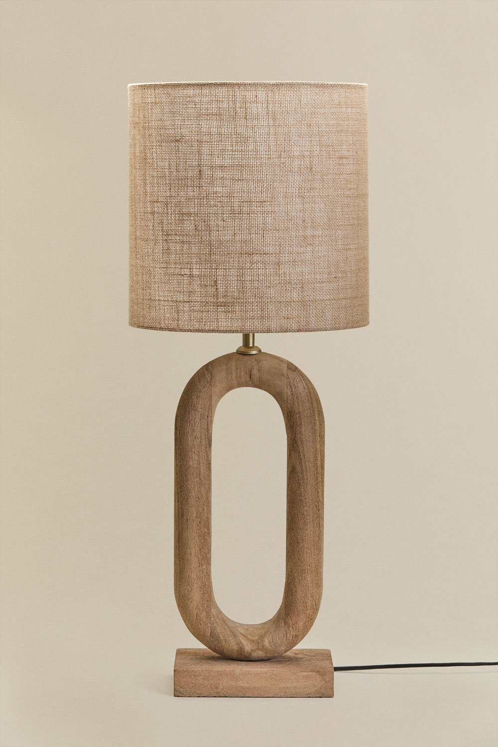 Tiberia mango wood table lamp, gallery image 1