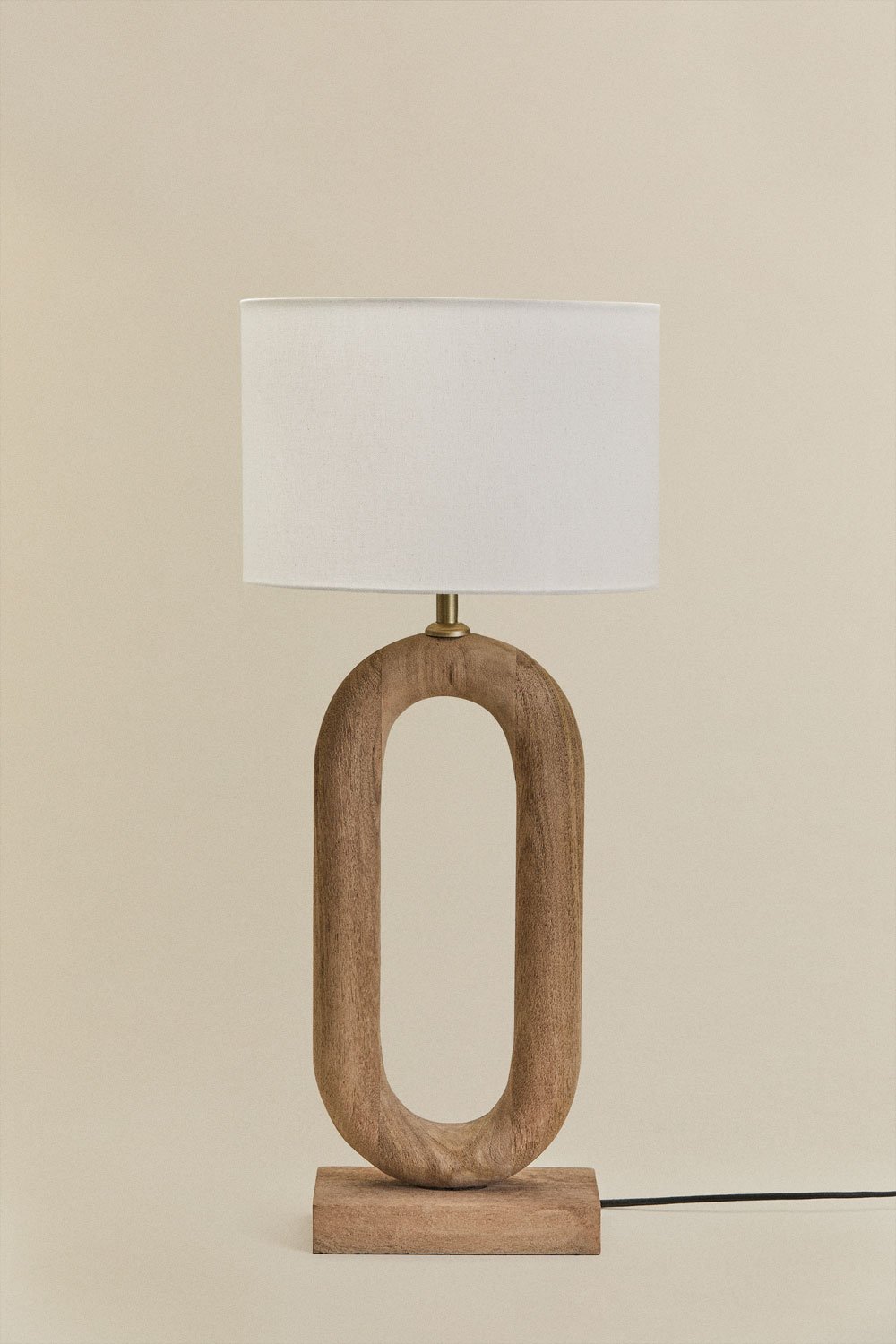 Tiberia mango wood table lamp, gallery image 1