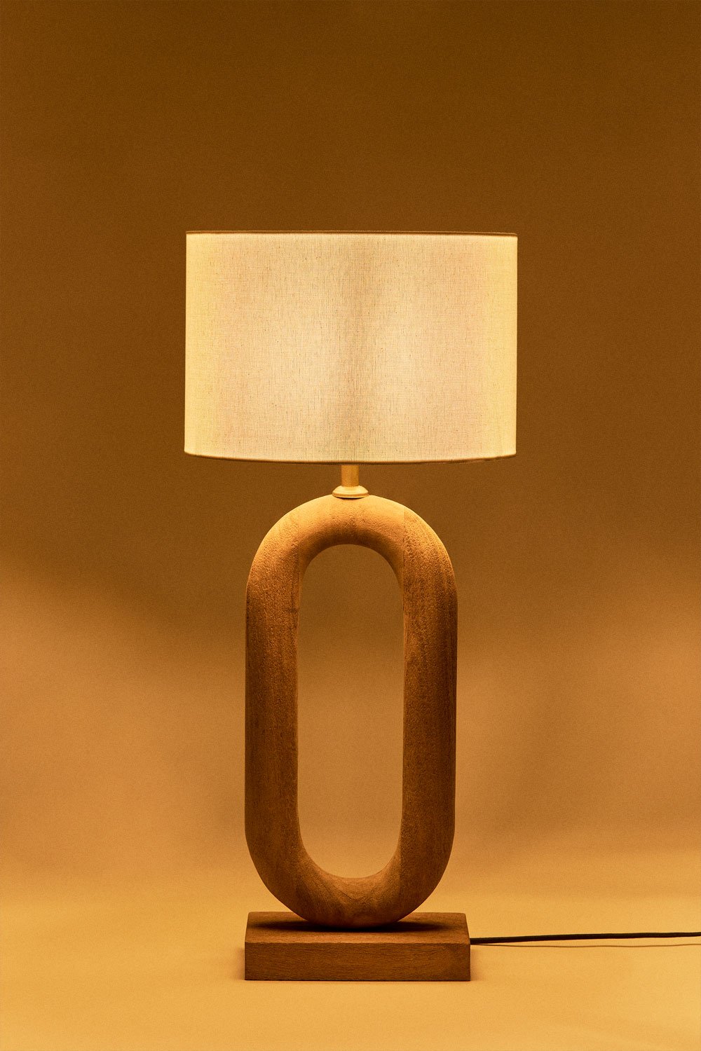 Tiberia mango wood table lamp, gallery image 2
