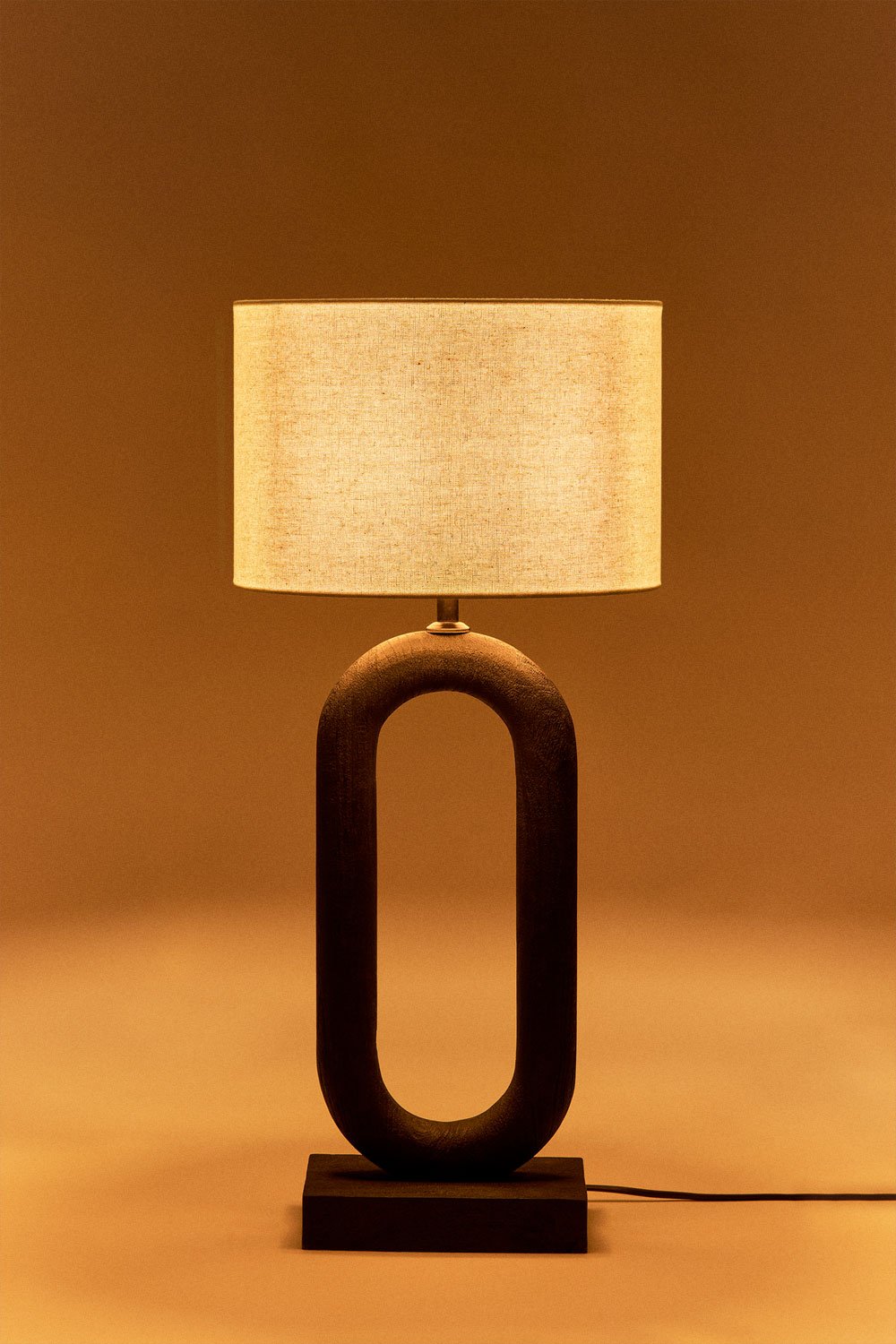 Tiberia mango wood table lamp, gallery image 2