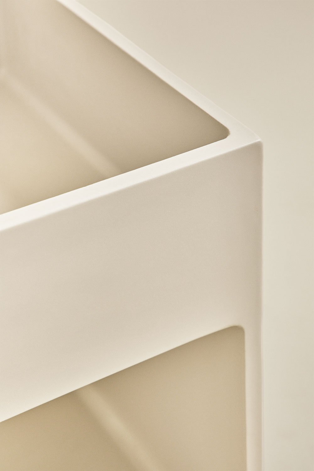 Olympus square sink with storage in cement, gallery image 7