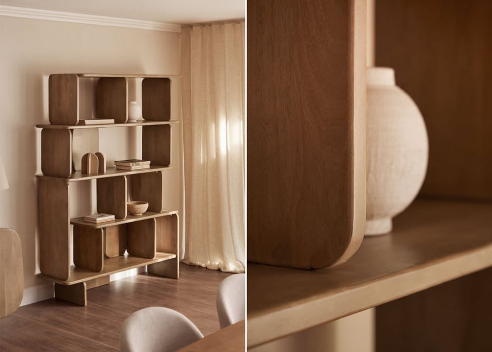 Agathe mango wood shelving unit