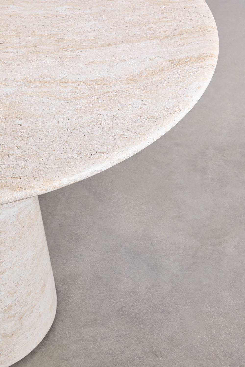 Round dining table Ø120 cm in cement Noemi, gallery image 3