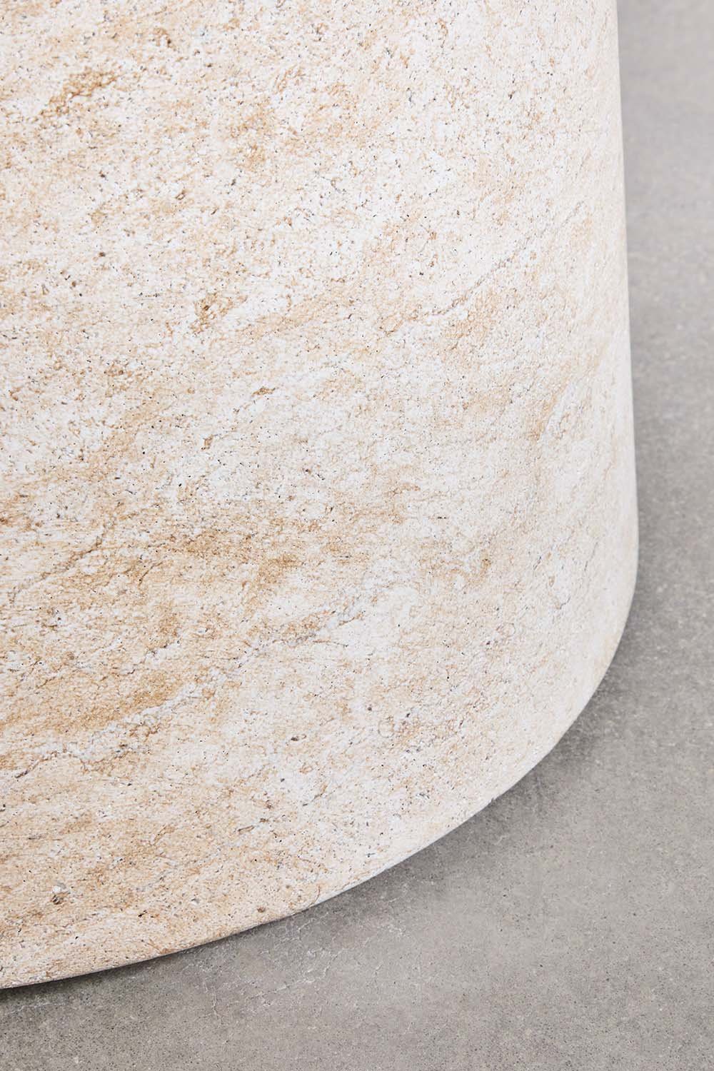 Round dining table Ø120 cm in cement Noemi, gallery image 4