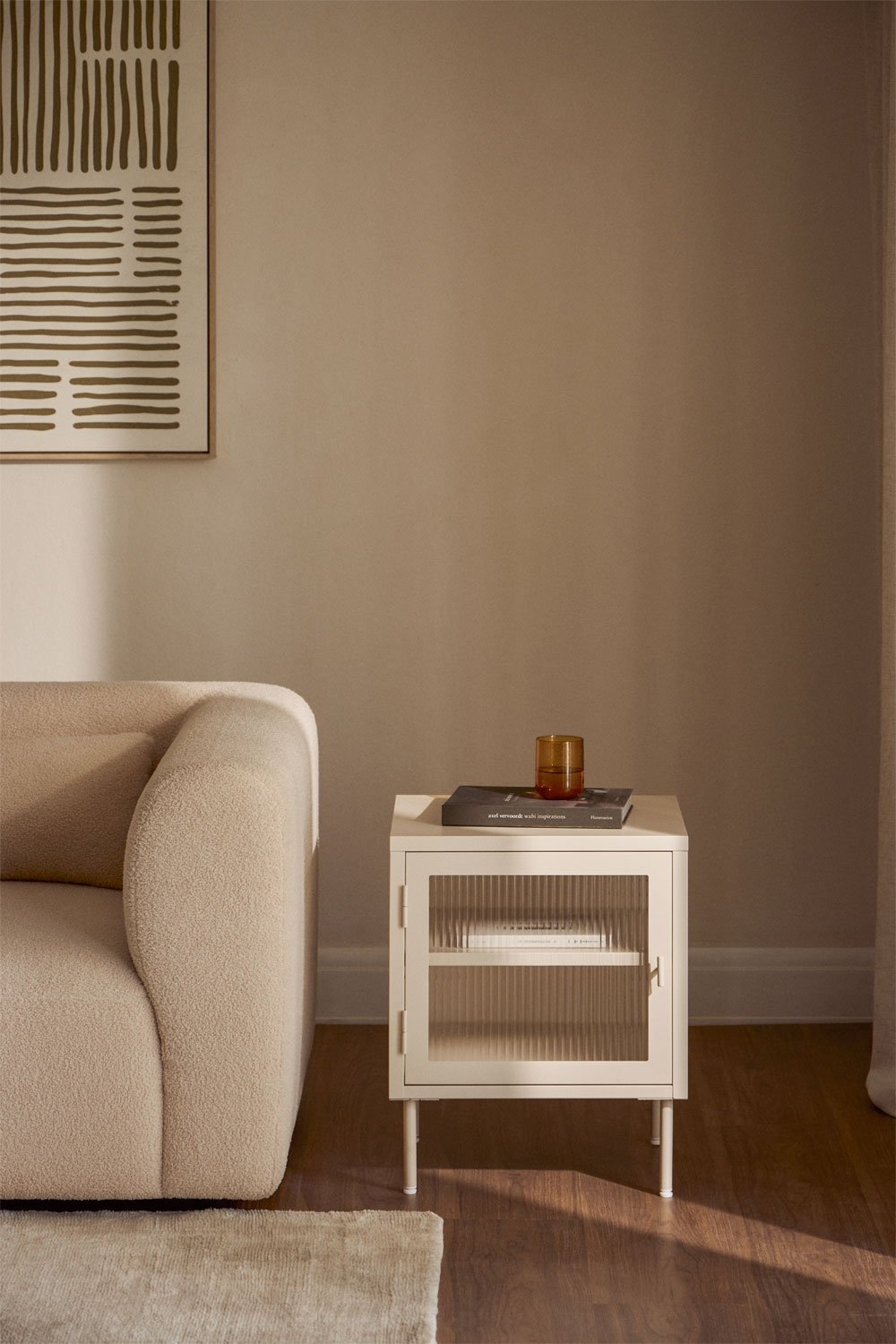 Paoline steel and glass side table, gallery image 1
