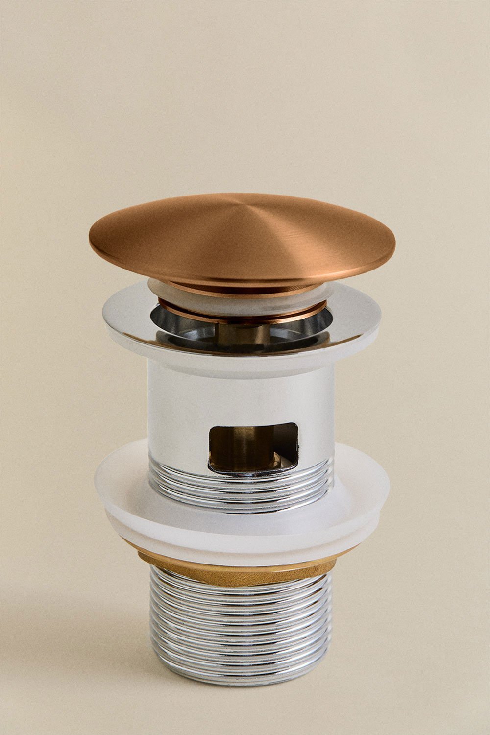 Orveta Click-Clack Stainless Steel and Brass Sink Drain Valve, gallery image 2
