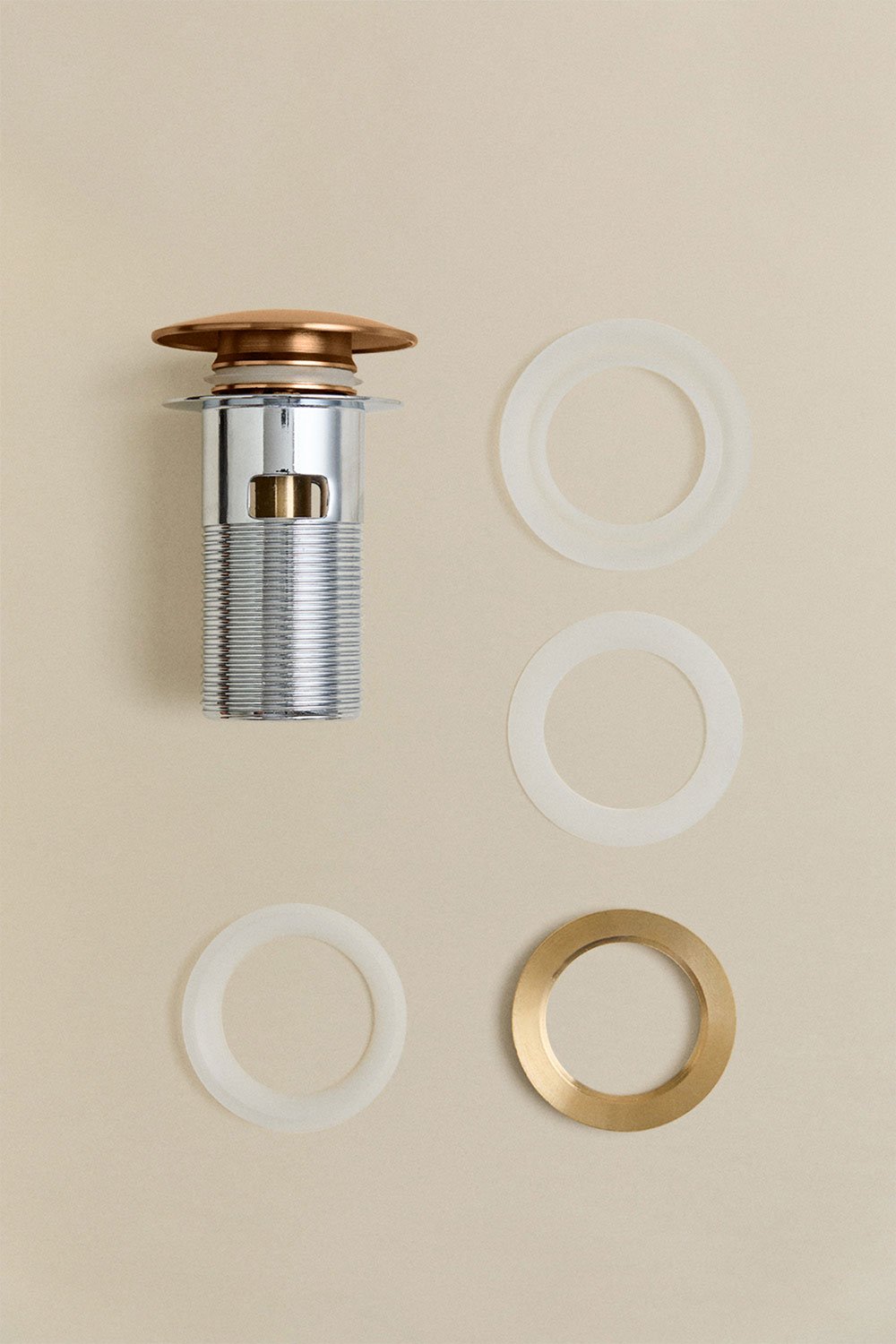 Orveta Click-Clack Stainless Steel and Brass Sink Drain Valve, gallery image 4