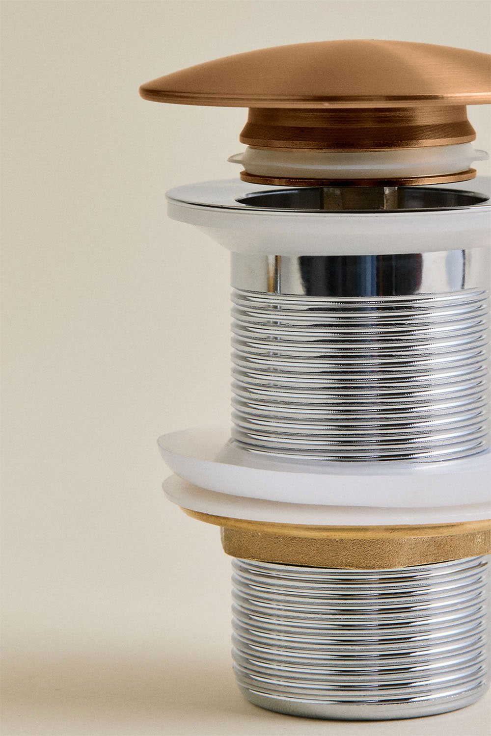 Orveta Click-Clack Stainless Steel and Brass Sink Drain Valve, gallery image 3