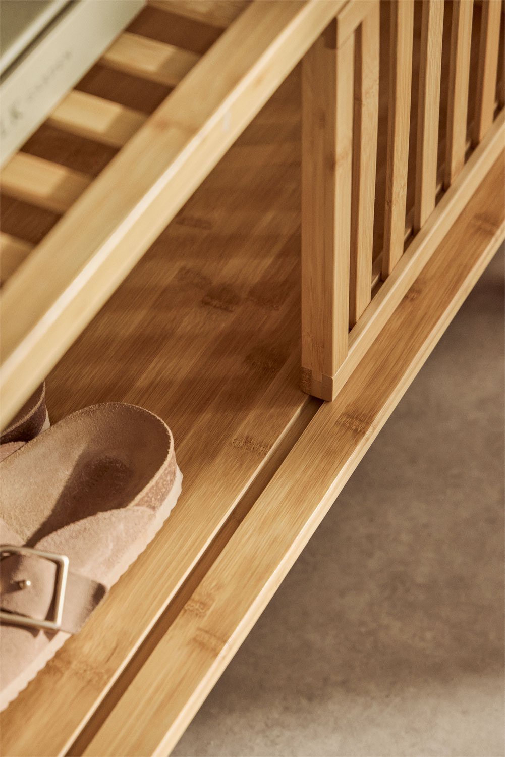 Albin open wardrobe with bamboo shoe rack, gallery image 2