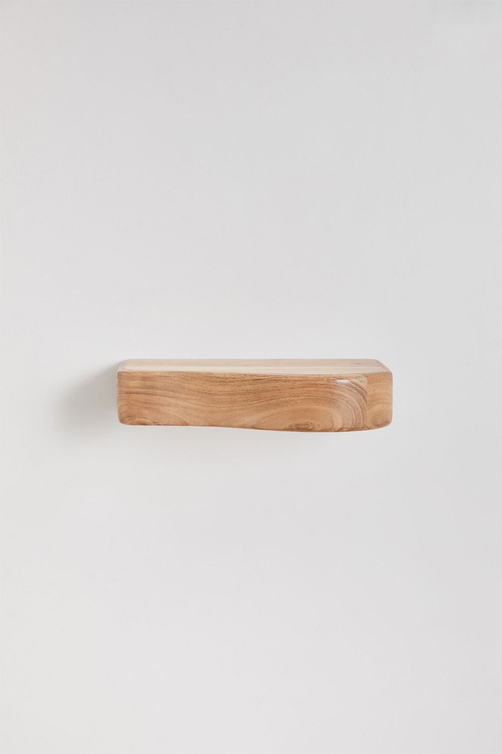 Set of 2 wall shelves with storage in acacia wood Nireimi, gallery image 4