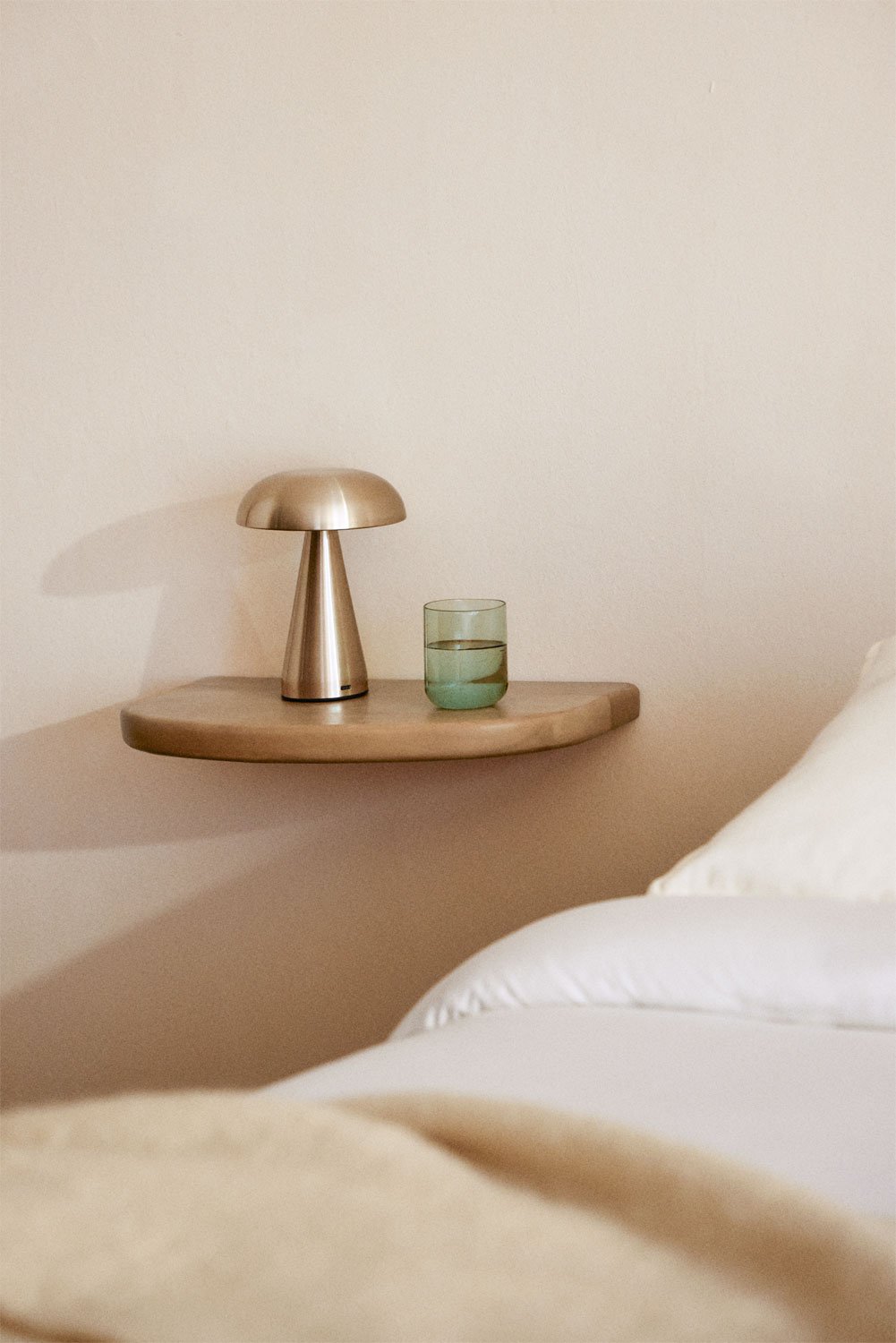 Pack of 2 floating bedside tables 45x25 cm in Agathe mango wood, gallery image 1