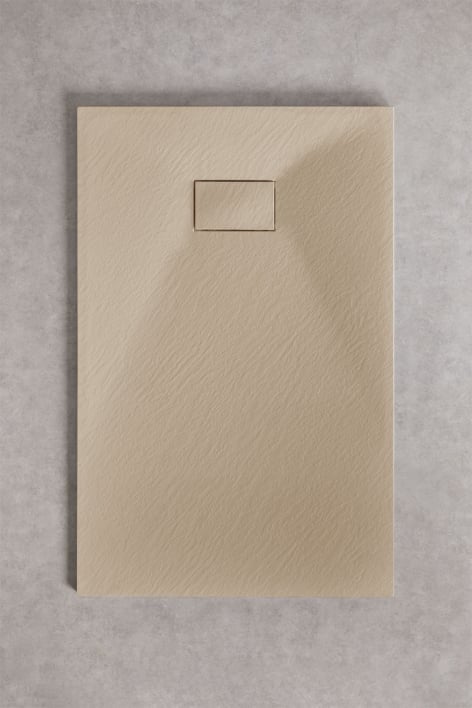 Rectangular non-slip extra-flat SMC resin shower tray 120x80 cm Light Sand Soho
