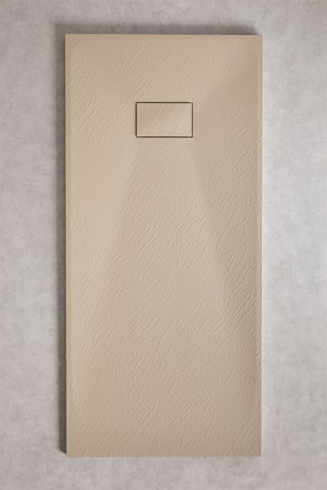 Rectangular non-slip extra-flat SMC resin shower tray 150x70 cm Light Sand Soho