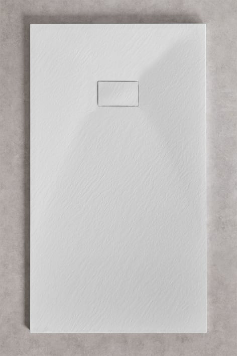 Rectangular non-slip extra-flat SMC resin shower tray 150x90 cm White Soho - White