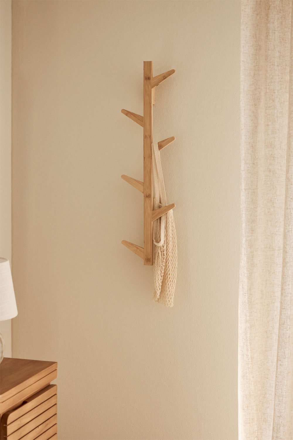 Gorafe bamboo wall coat rack, gallery image 1