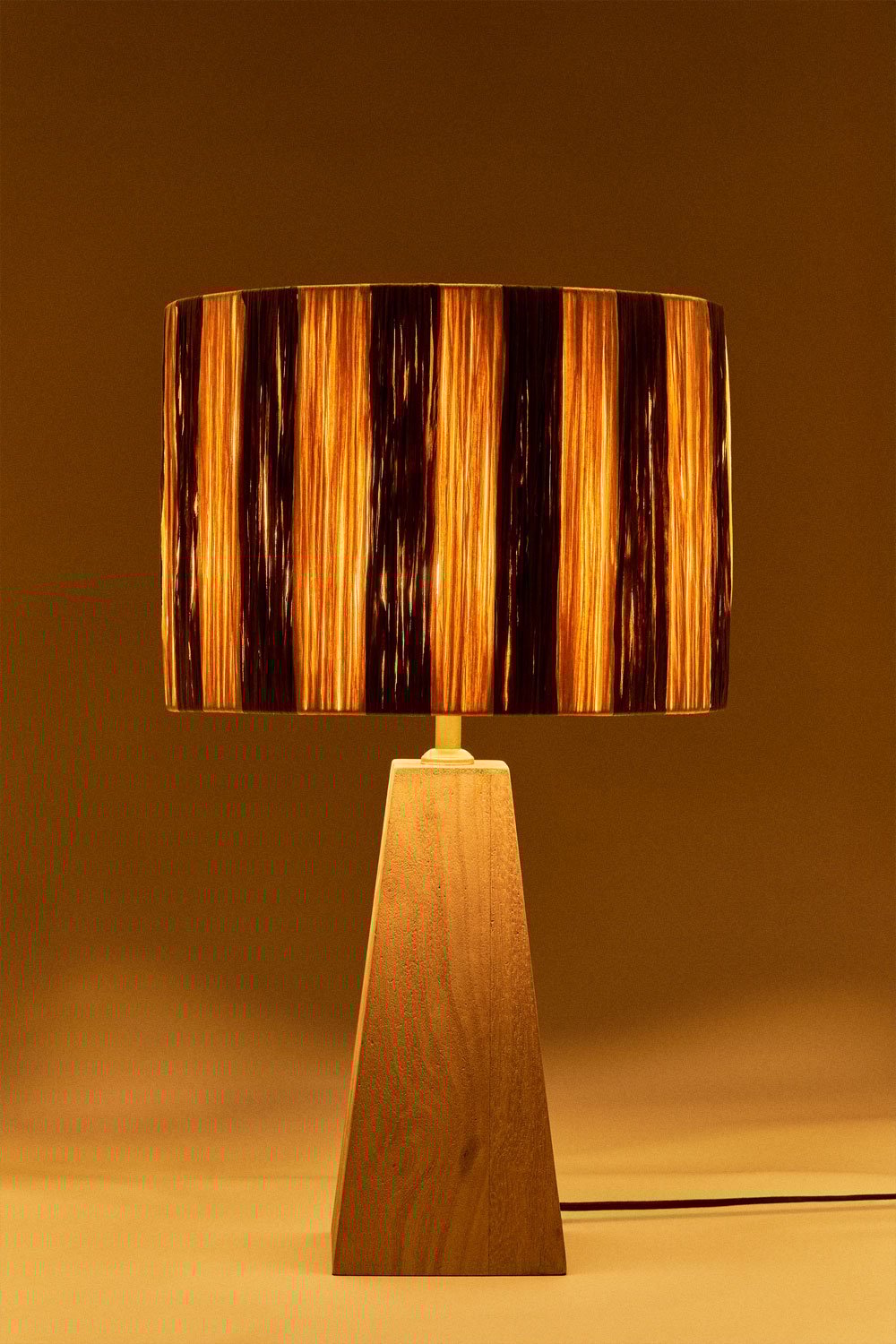 Table lamp in Taraua mango wood, gallery image 2