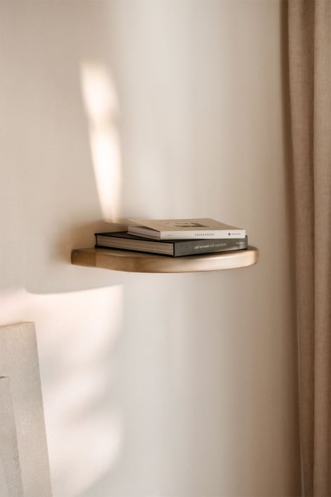 Wall shelf 45x45 cm in mango wood Agathe