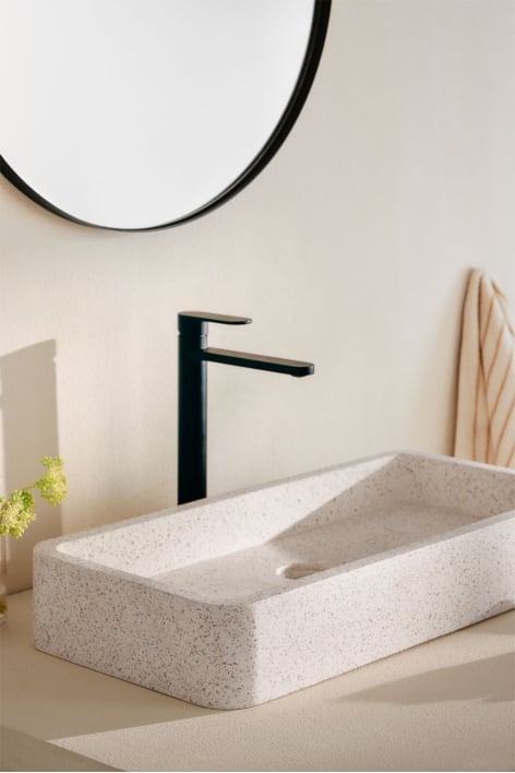 Ronald concrete sink - White Stone