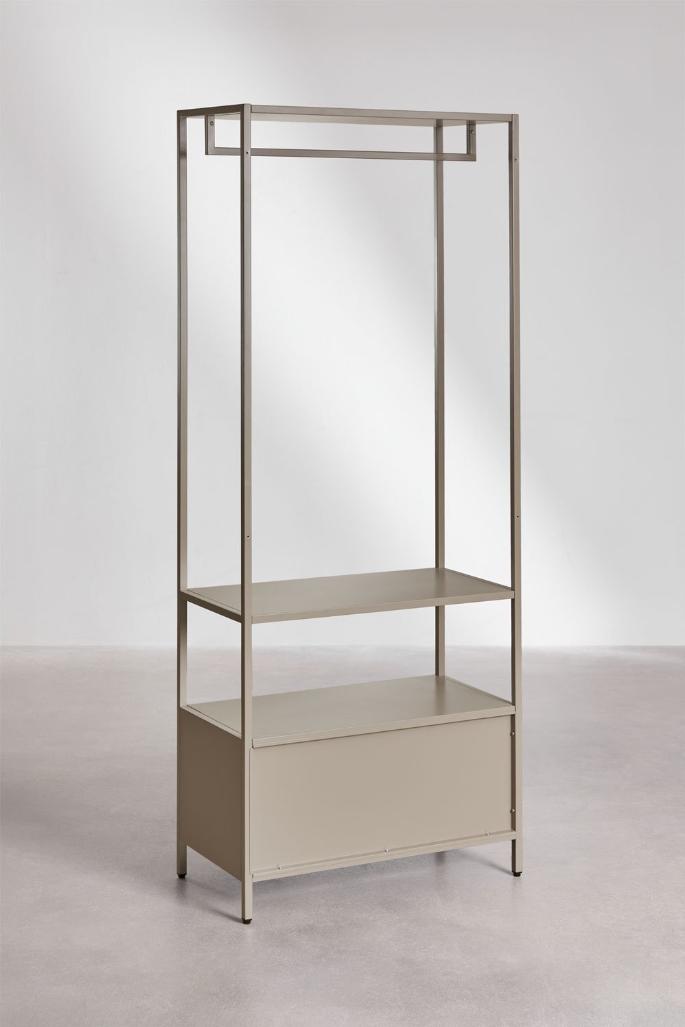 Janine open wardrobe with steel drawers, gallery image 5