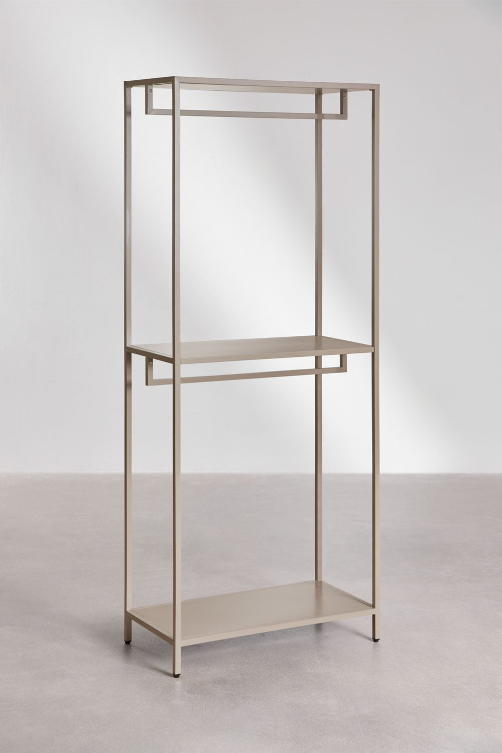 Janine 3-piece open modular wardrobe with steel shelving, gallery image 4