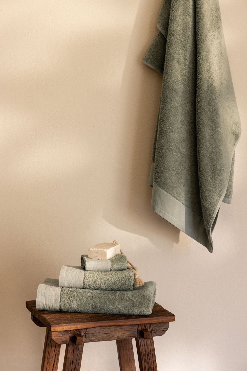 Set of 4 Markel cotton and linen towels, gallery image 1
