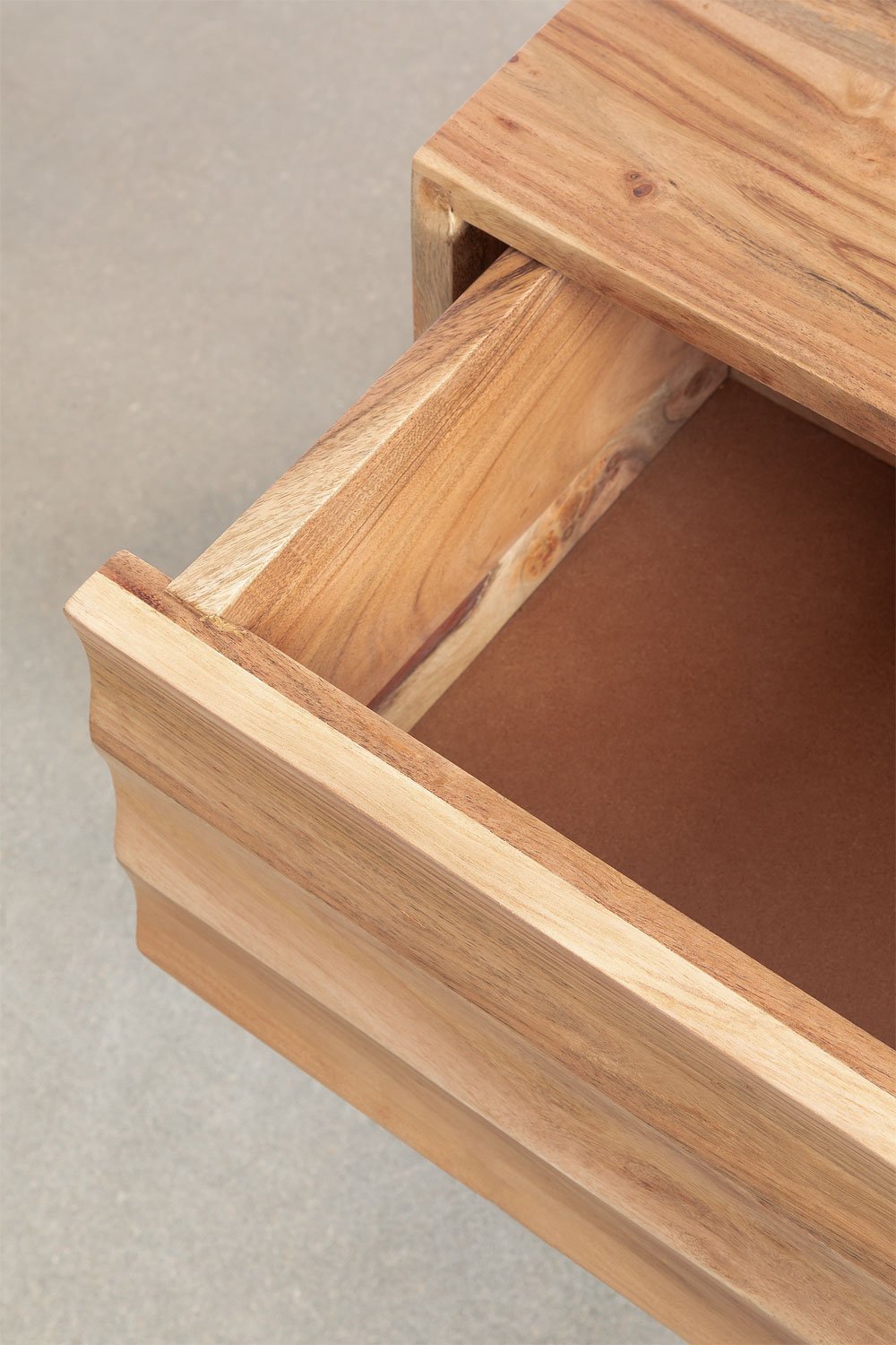 Pack of 2 Petter acacia wood bedside tables, gallery image 4