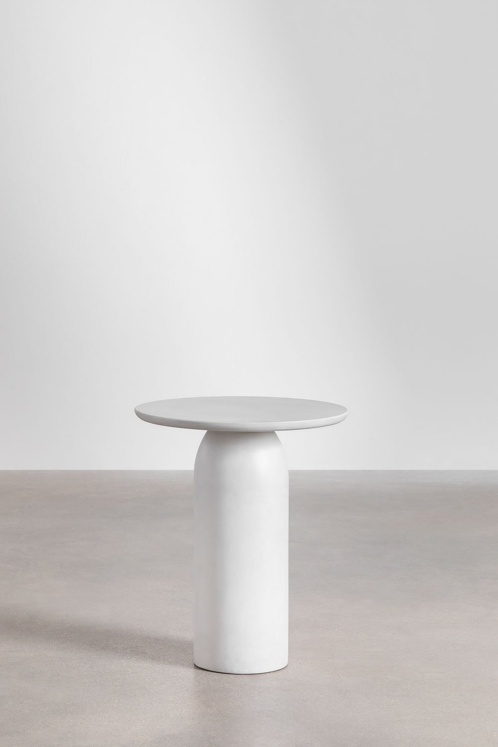 Pack of 2 round bedside tables Ø45 cm in Layana cement, gallery image 2