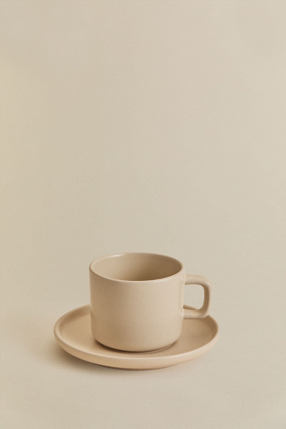 Pack of 2 Sillex stoneware coffee cups with saucers, 26 cl, gallery image 2
