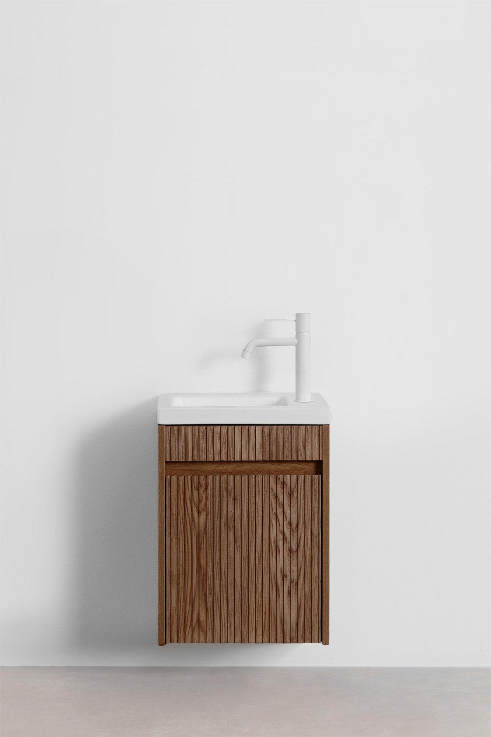 Narek wooden bathroom furniture set with integrated sink, gallery image 1