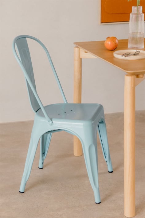 Stackable steel chair LIX - Blue Island Paradise