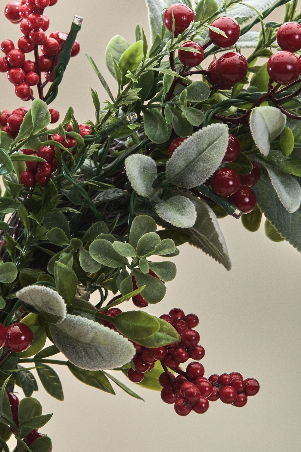 Christmas decorative wreath Ø60 cm with lights Eirune, gallery image 5