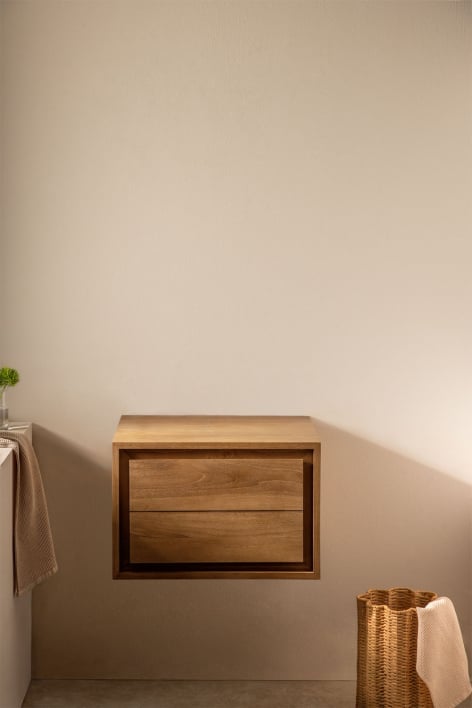 Jabari teak wood bathroom furniture set - teak wood