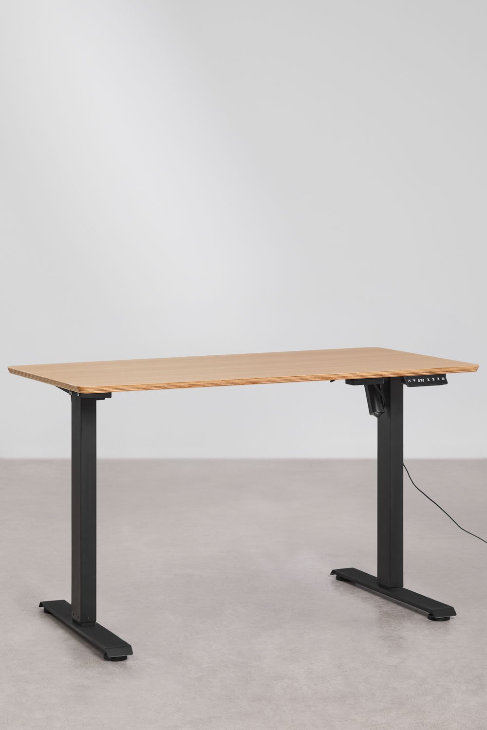 Serpi Rectangular Electric Lift Desk 120x60 cm with Memory Function in Wood and Iron, gallery image 5