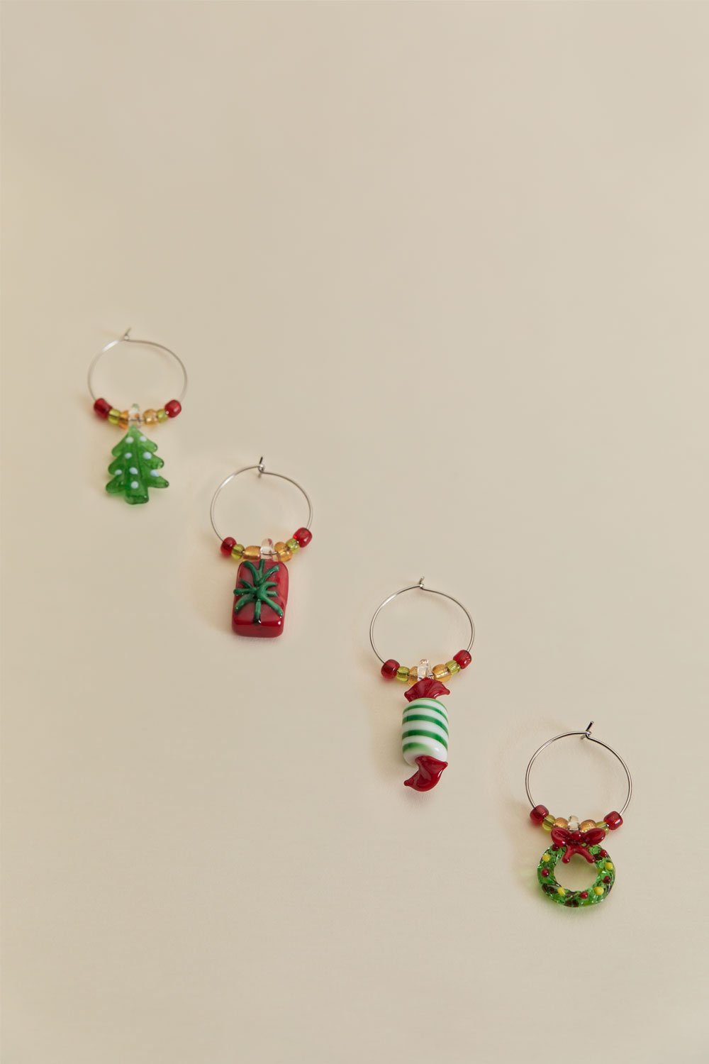 Set de 4 marca copas de Navidad en vidrio Laponia, imagen de galer&iacute;a 5