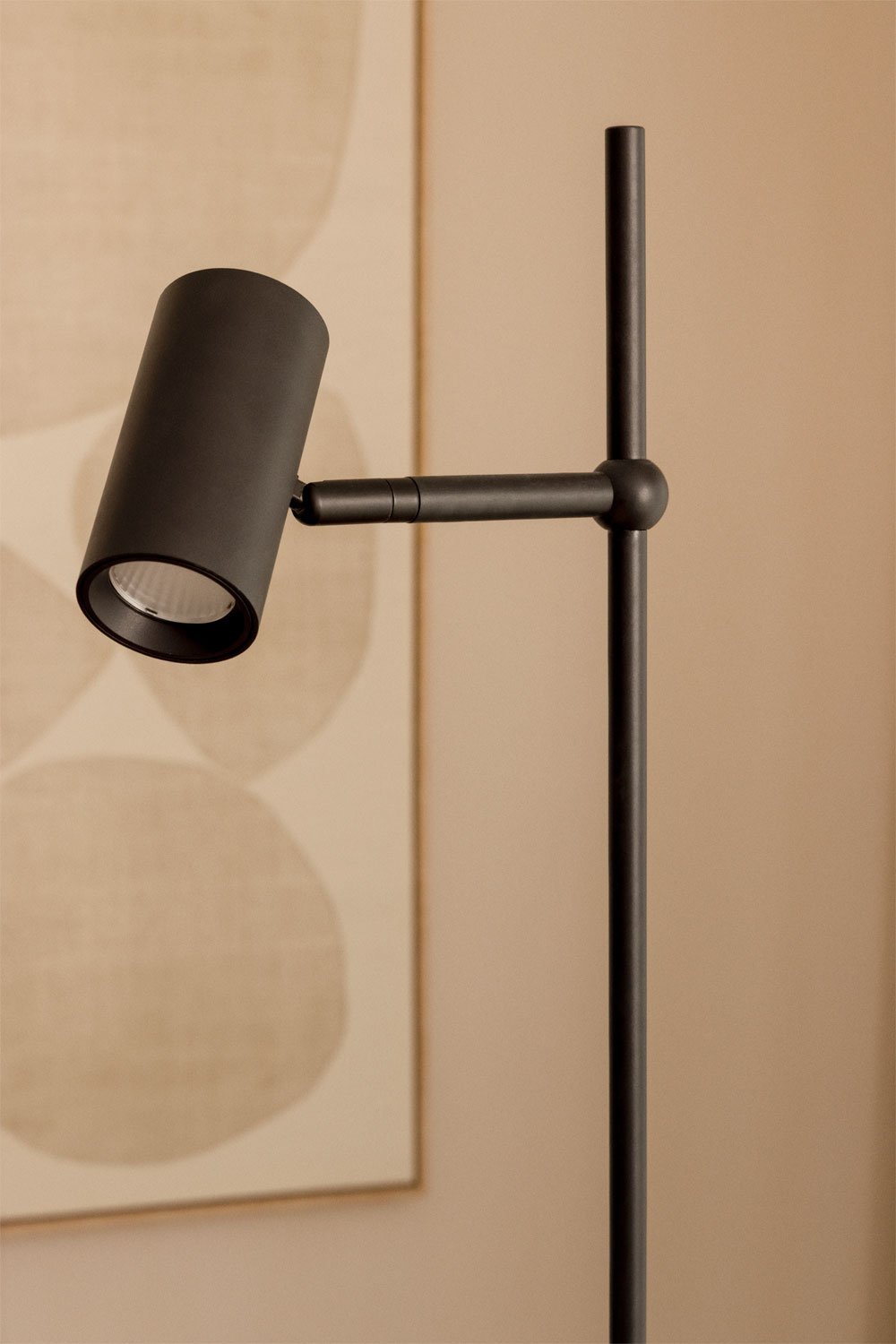 Nevis LED floor lamp in aluminum and concrete, gallery image 2