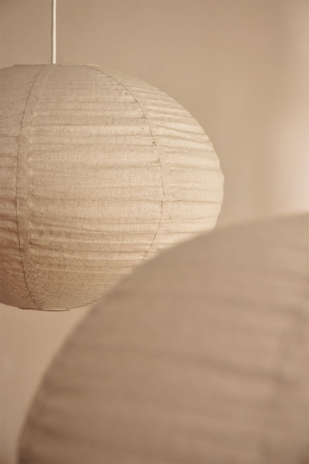 Set of 2 Elijah linen ceiling lamps, gallery image 2