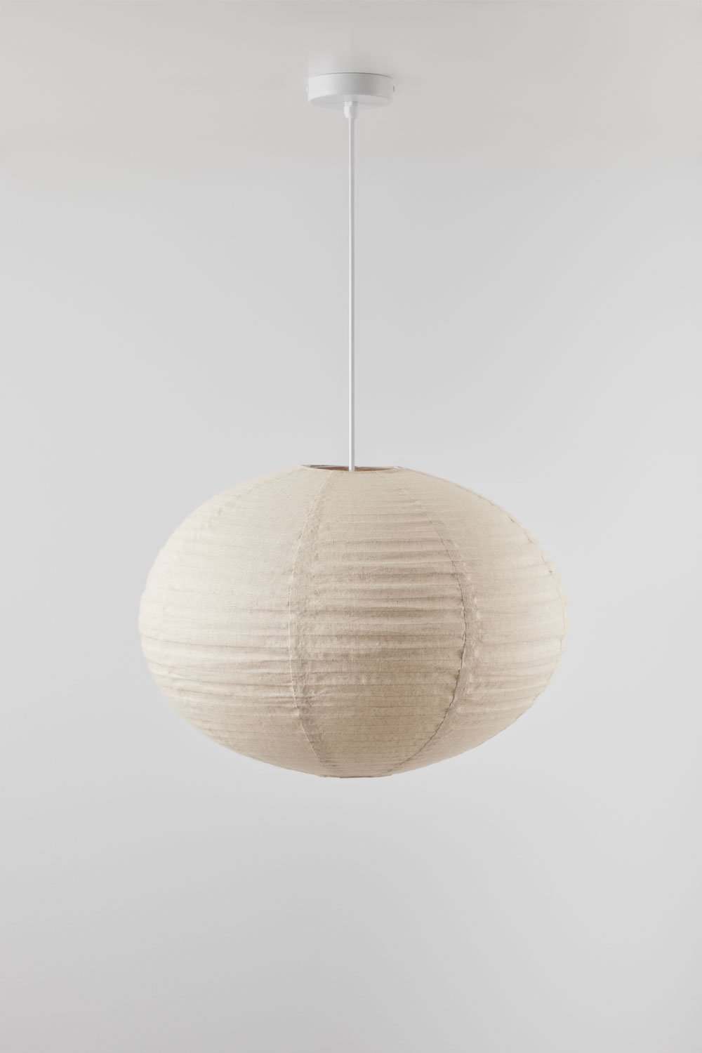 Set of 2 Elijah linen pendant ceiling lamps, gallery image 3
