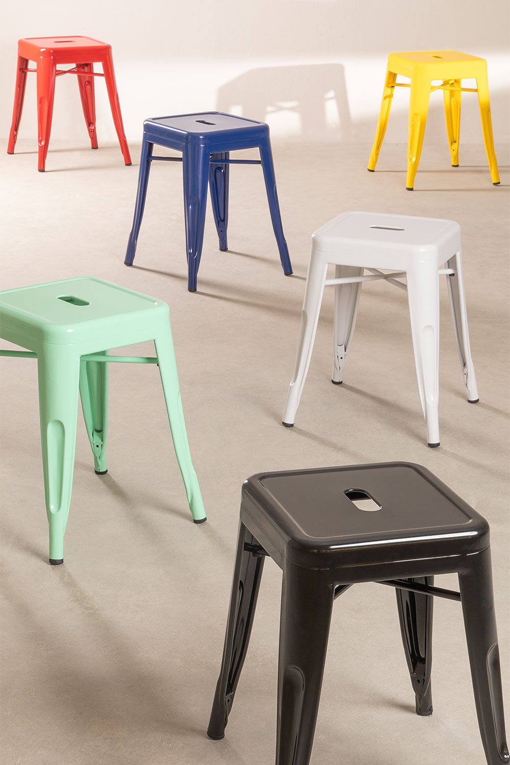 45 cm stackable low stool in Lix steel, gallery image 8