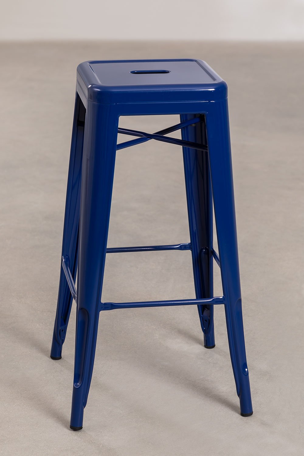 Pack of 2 stackable high stools in Lix steel, gallery image 4
