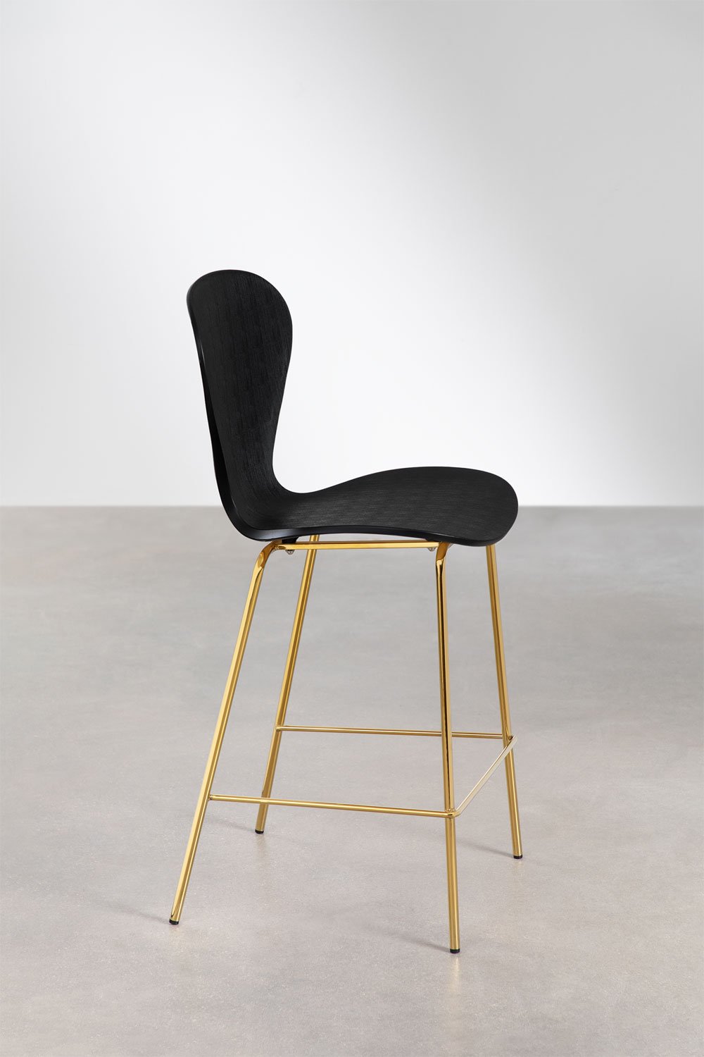 High stool 65 cm black and gold iron legs Uit, gallery image 2