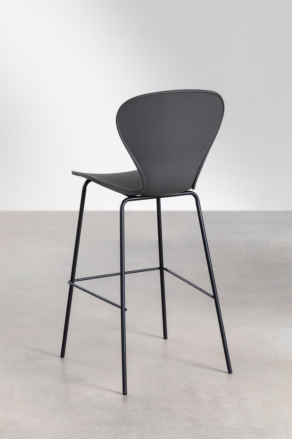 High stool 75 cm dark grey and black iron legs Uit, gallery image 3