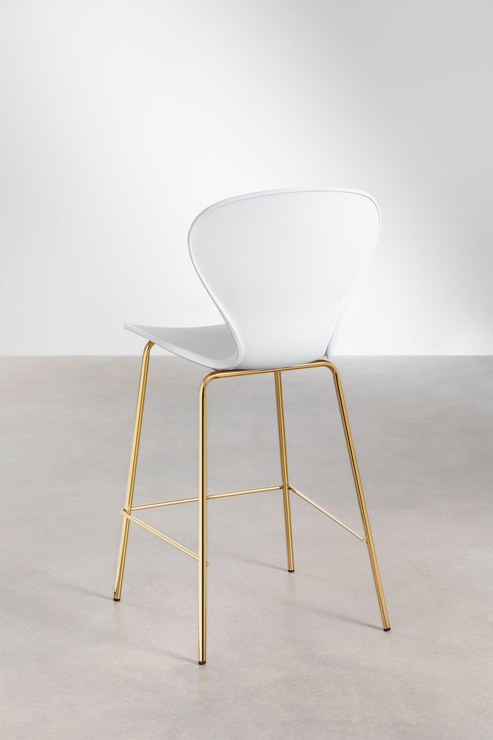 High stool 65 cm white and gold iron legs Uit, gallery image 3