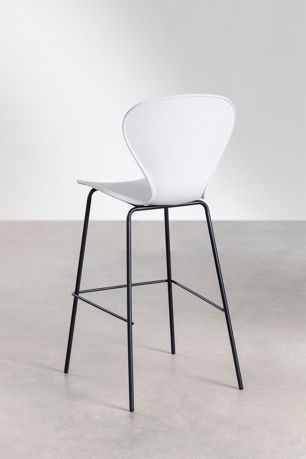 High stool 75 cm white and black iron legs Uit, gallery image 3