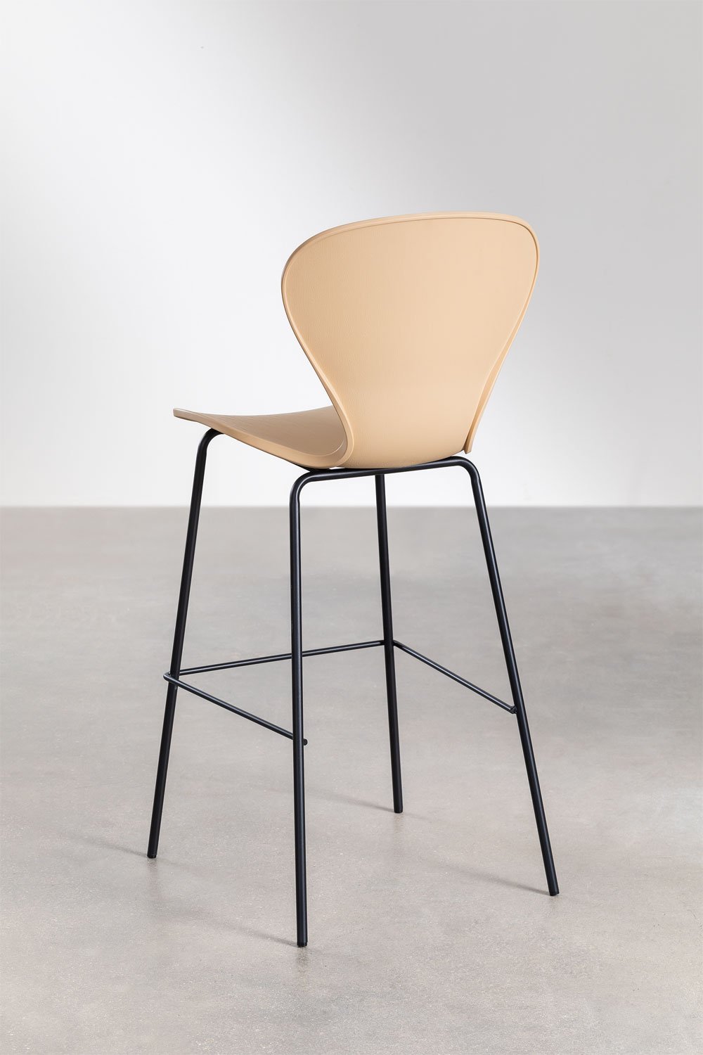 High stool 75 cm wheat brown and black iron legs Uit, gallery image 3