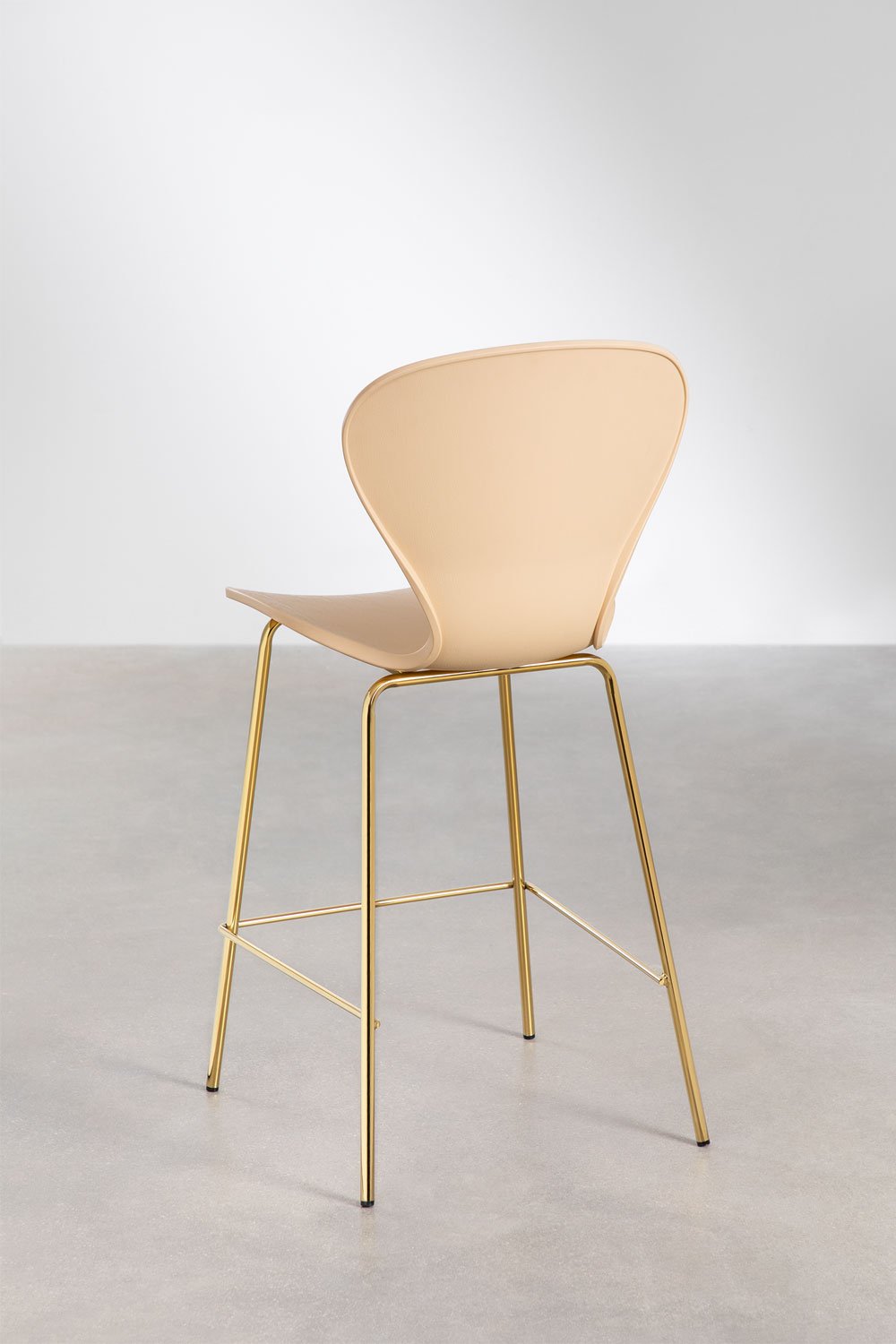 High stool 65 cm wheat brown and gold iron legs Uit, gallery image 3